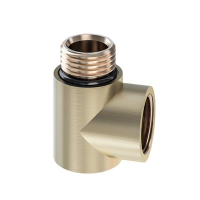 Dual Fuel Elbow Brushed Brass