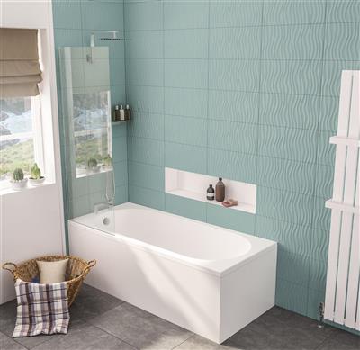 Biscay Single Ended (SE) 1800 x 800 x 440mm Beauforte Bath - White