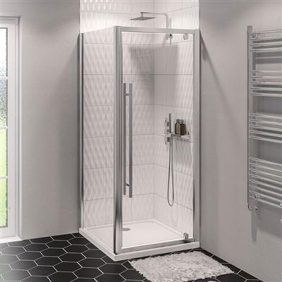 Vantage 2000 6mm Easy Clean 2000mm x 700mm Side Panel - Chrome
