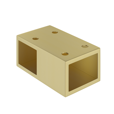 Vantage 2000 T-Piece Connector - Brushed Brass