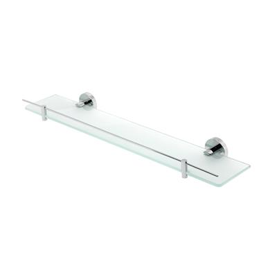 Genoa glass shelf with barrier Chrome