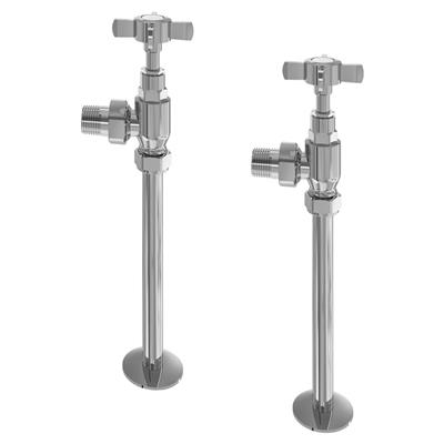 Angle Traditional Valves (pair) with Tails Chrome