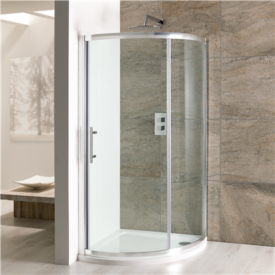 Volente 900x900mm Single Door Quadrant Shower Enclosure - Chrome