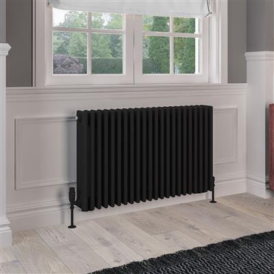 Rivassa 4 Column Radiator 600 x 1010mm Matt Black