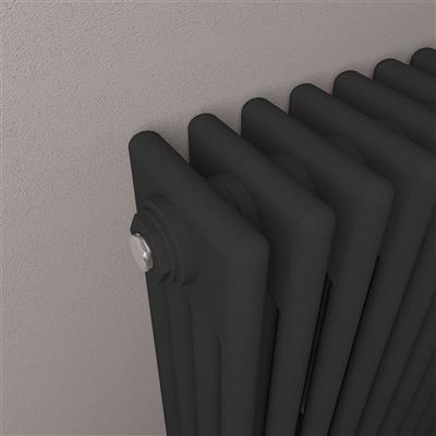 Rivassa 4 Column Radiator 600 x 1010mm Matt Black