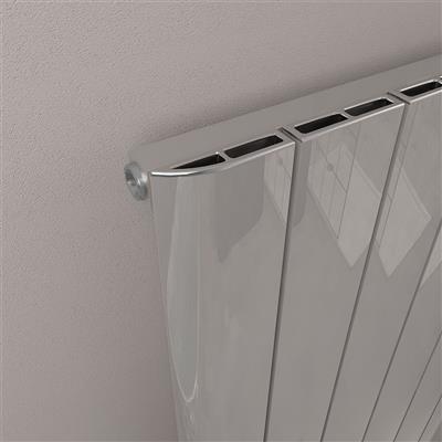 Peretti 600 x 280 Aluminium Radiator Polished Aluminium