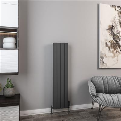 Hadleigh 1200 x 275 Aluminium Radiator Matt Anthracite