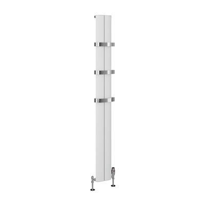 Preston 1800 x 185 Aluminium Radiator Matt White