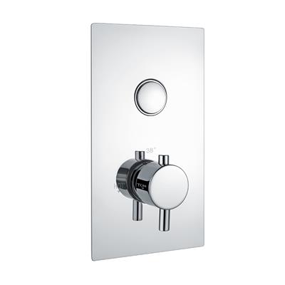 Round Concealed Ther.Single Push But.Shower Valve