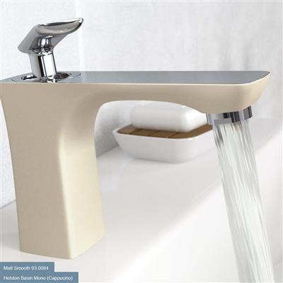 Helston Basin Mono Tap with Waste Gloss Cappuccino