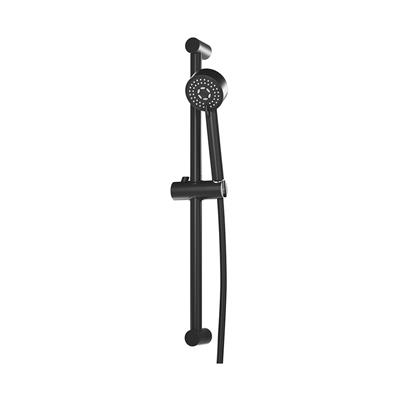 640mm Tall Adjustable Slide Riser Kit with Shower Handset & Hose - Matt Smooth Black