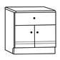 Bonito 60cm base cupboard with drawer White