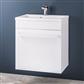 Oslo 58 wall hung unit with internal drawer High Gloss White