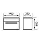 Oslo 100 wall hung unit with internal drawer