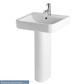 Crowthorne 690mm Full Pedestal with Fixings - White