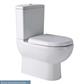 Dura Close Coupled Back To Wall WC Pan with Fixings - White