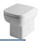 Bijou Comfort Height Back To Wall Rimless WC Pan with Fixings - White