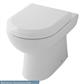 Dura Back To Wall Rimless WC Pan with Fixings - White