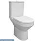 Kenley Comfort Height Close Coupled WC Pan with Fixings - White
