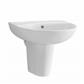 Osterley Semi Pedestal with Fixings - White