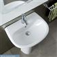 Kompact 56cm x 46cm 1 Tap Hole Basin with Overflow - White
