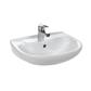 Kompact 45cm x 35cm 1 Tap Hole Cloakroom Basin with Overflow - White