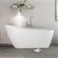 Wickham 1525 x 740 x 740mm (590mm Depth) Freestanding Bath inc Waste - White