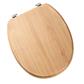 Sherwood Soft Close Toilet Seat with Chrome Hinges - Beech