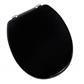 Sherwood Toilet Seat with Chrome Hinges - Black High Gloss