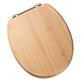 Sherwood Toilet Seat with Chrome Hinges - Beech