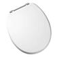 Sherwood Toilet Seat with Chrome Hinges - White High Gloss