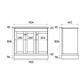 Hardwick 90cm Left Hand (LH) 3 Door Corner Cabinet Basin Unit - Matt White