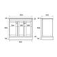 Hardwick 90cm Right Hand (RH) 3 Door Corner Cabinet Basin Unit - Matt White