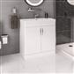 Cavone 80CM 2 Door Basin Vanity Unit - High gloss white 
