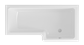 Portland 1700 x 850 x 440mm Right Hand (RH) L-Shaped 5mm Shower Bath - White