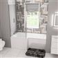 Portland 1500 x 850 x 440mm Left hand (LH) L-Shaped 5mm Shower Bath - White