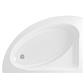 Lundy 1500 x 1040 x 420mm Right Hand (RH) Offset Corner 5mm Bath - White