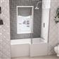 Portland 1600 x 850 x 440mm Right Hand (RH) L-Shaped 5mm Shower Bath - White
