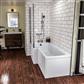 Shannon 1700 x 850 x 400mm Left hand (LH) L-Shaped Beauforte Shower Bath - White