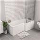 Shannon 1700 x 850 x 400mm Right Hand (RH) L-Shaped Beauforte Shower Bath - White