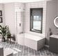 Portland 1500 x 850 x 440mm Left hand (LH) P-Shaped Beauforte Shower Bath - White
