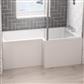 Portland L - Shape front bath panel 1600x560 - White