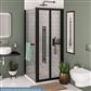 Vantage 2000 6mm Easy Clean 2000mm x 700mm Bi-Fold Shower Door - Matt Black