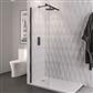 Vantage 2000 8mm Easy Clean 2000mm x 500mm Walk-In Shower Panel - Matt Black