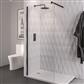 Vantage 2000 8mm Easy Clean 2000mm x 700mm Walk-In Shower Panel - Matt Black