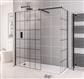 Vantage 2000 8mm Easy Clean 2000mm x 1100mm Framed Walk-In Shower Panel - Matt Black