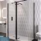 Vantage 2000 8mm Easy Clean 2000mm x 300mm Flipper Shower Panel - Matt Black