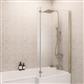 6mm 1400 x 835mm Right Hand (RH) L-Shaped Bath Screen - Brushed Brass