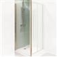 Vantage 2000 6mm Easy Clean 2000mm x 700mm Side Panel with Towel Rail - Brushed Brass