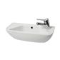 45cm x 35cm 2 Tap Hole Ceramic Cloakroom Basin with Overflow - White